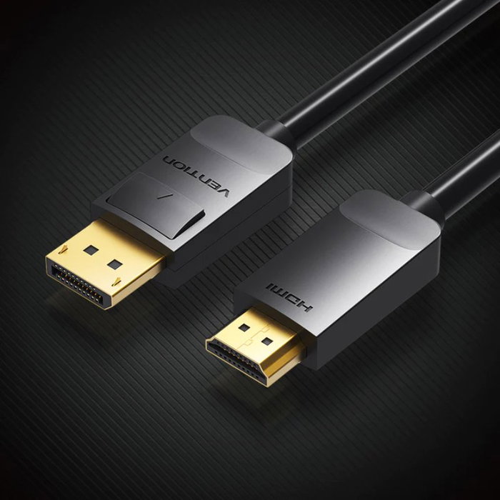 Vention Conversor DisplayPort Macho a HDMI Macho 1.5m Negro HADBG Vention Conversor DisplayPort Macho a HDMI Macho 1.5m Negro HADBG